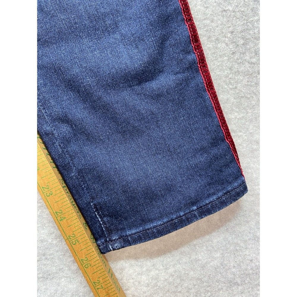 J.Crew Jeans Womens 27 Blue Vintage Straight Red Side Stripe Stretch‎ Denim - Picture 4 of 13
